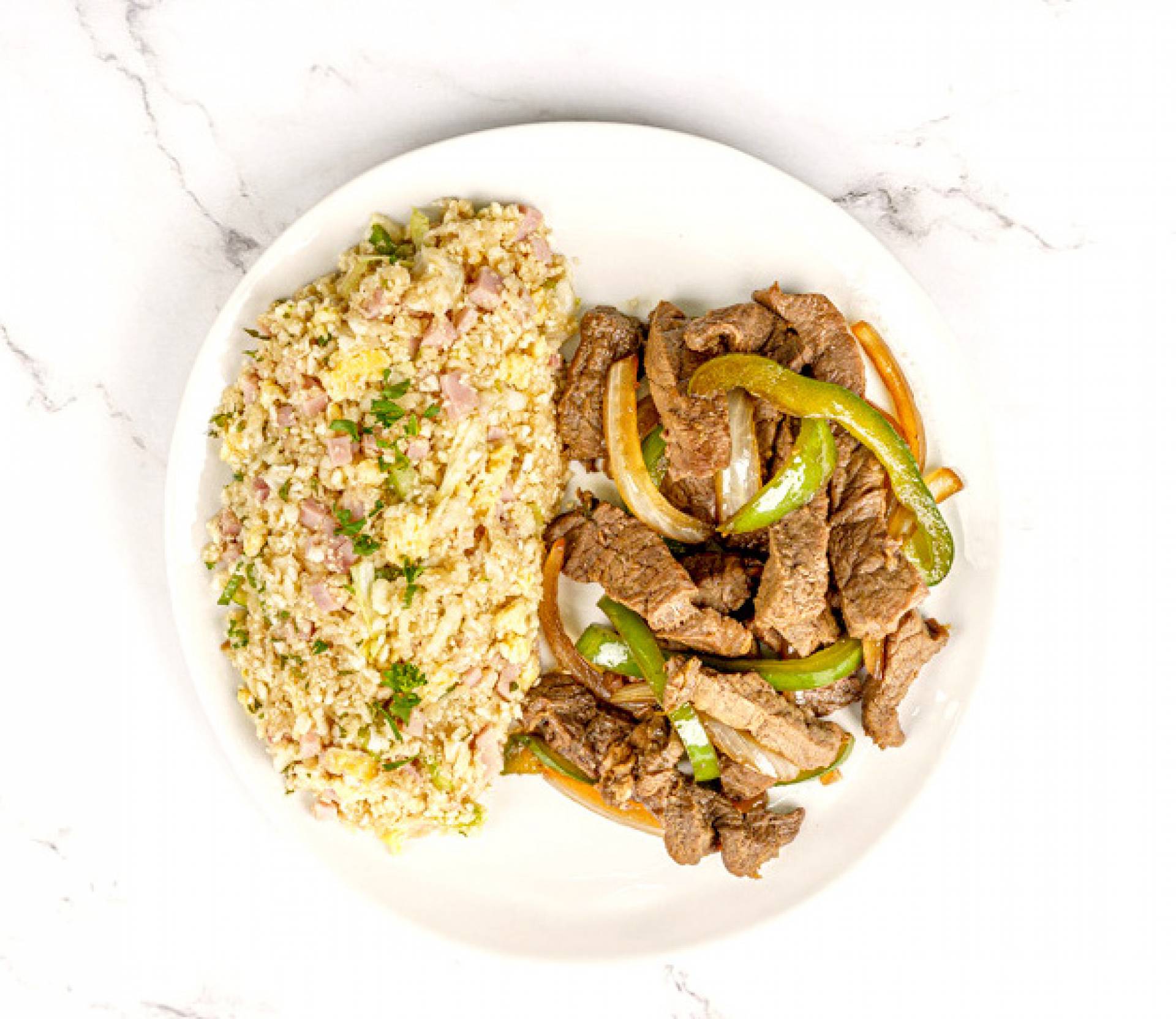 47. Pepper Steak  / Arroz Coli Chino K