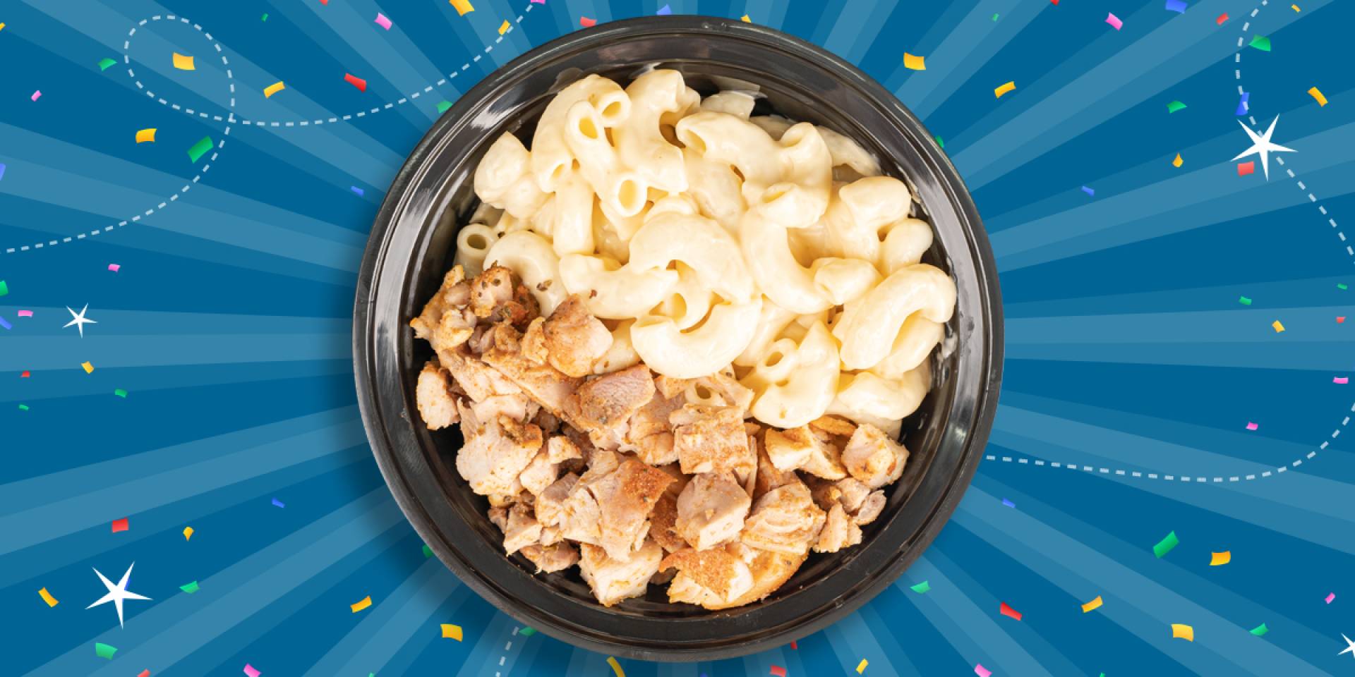 52. Mac & Cheese con Pollo en Trocitos (Niños)